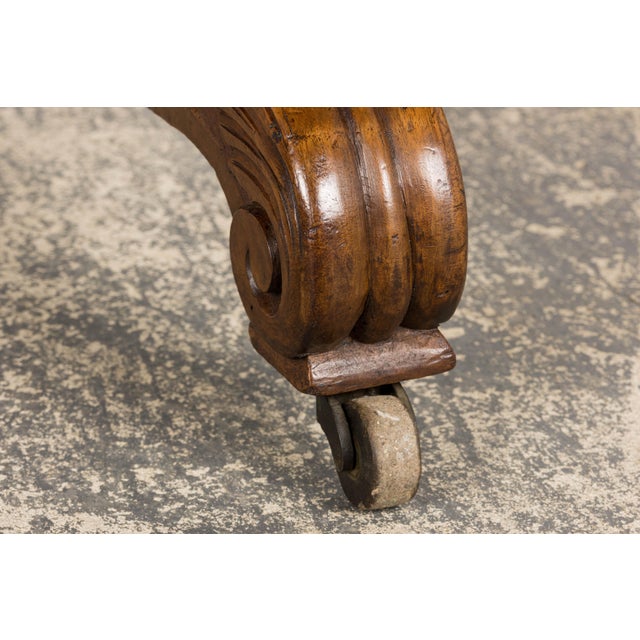 Wood 19th Century French Renaissance Revival Pedestal Center Table For Sale - Image 7 of 16