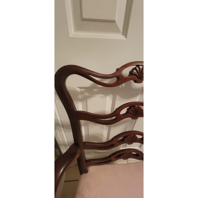 1930's-1940's Chippendale Style Ladder Back Armchairs- A Pair For Sale - Image 18 of 18