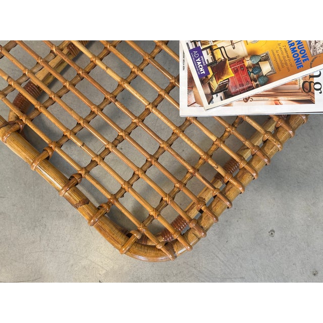 Bamboo Stool in the style of Tito Agnoli, 1970s For Sale - Image 9 of 12