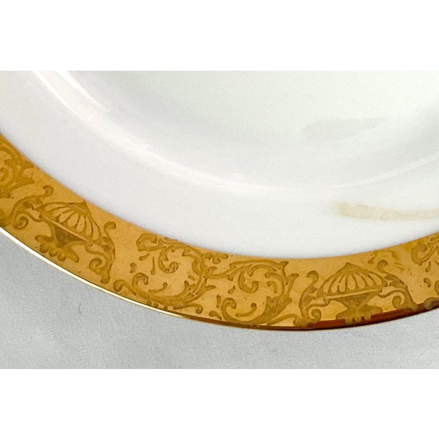 Art Nouveau Royal Bayreuth-Bavaria-Antique Porcelain Bread Plates – With 18 Karat Gold Rim Detailing-(1885-1902)-Set of 11 For Sale - Image 3 of 5