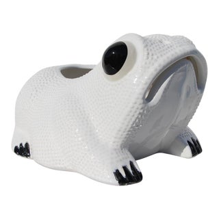 Large Vintage Hobnail Frog Planter in the Style of Jean Roger For Sale