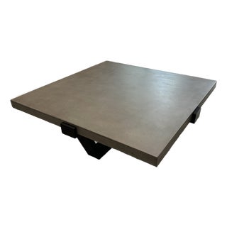 54" Square Concrete Cocktail Table For Sale