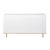 White Pasargad Home Polara Modern White Sideboard With Geometric Doors For Sale - Image 8 of 12