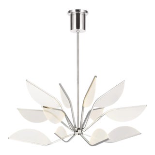Visual Comfort Modern Belterra 38 Chandelier LED Polished Nickel For Sale