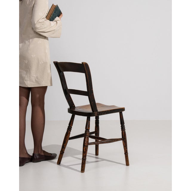 Wood 19th Century France Brown Wood Lounge Chair For Sale - Image 7 of 10