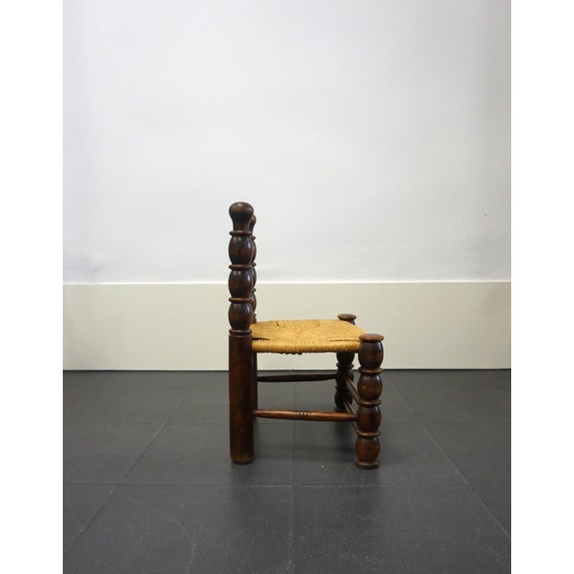 Brutalist French Fireplace Low Chair, 1950s For Sale - Image 3 of 7