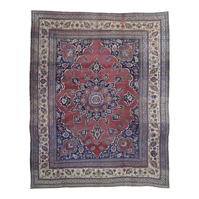Antique Persian Mashhad Rug - 13'00 X 16'05 For Sale