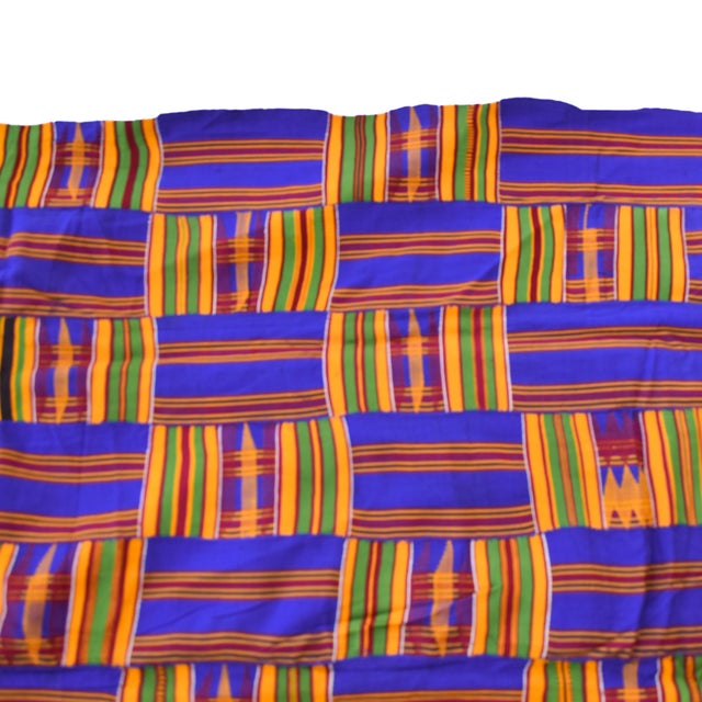 African Early 20th Century Kente Cloth Women's Ghana 76x35 Inch For Sale - Image 3 of 3