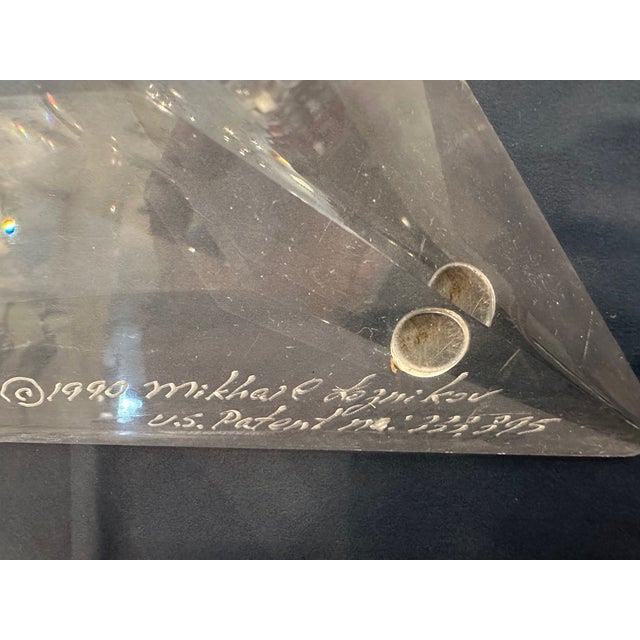 Signed Mikhail Loznikov Lucite & Glass Coffee Table For Sale - Image 12 of 12