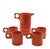Il Picchio Orange Ceramic Cups with Jug, Italy, 1970s, Set of 5 For Sale - Image 6 of 6