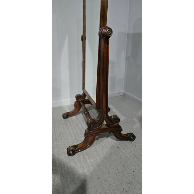 Regency Mahogany Cheval Mirror, 1830 For Sale - Image 11 of 14
