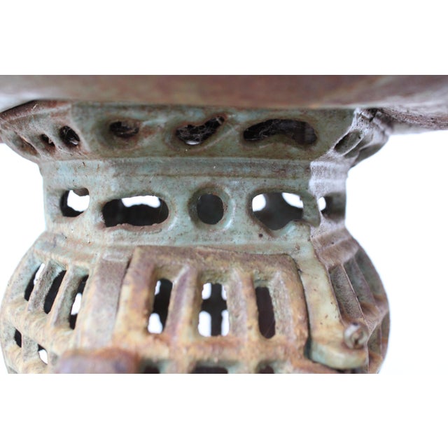 1940's Japanese Iron Candle Lantern, Hand-Crafted Japonisme For Sale In Los Angeles - Image 6 of 6