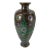 19th Century Japanese Cloisonne Enamel Vase With Green Foil and Damages For Sale