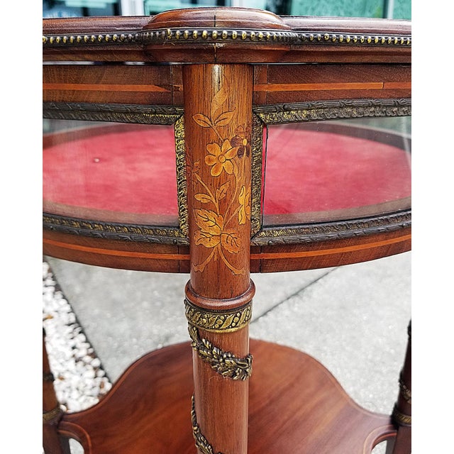 Wood 1990s French Bijouterie Vitrine Table For Sale - Image 7 of 10