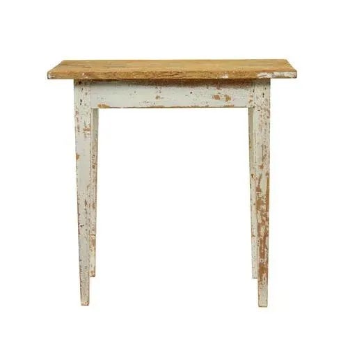 Wood 19th Century Swedish Rustic Painted Pine Side Table For Sale - Image 7 of 8