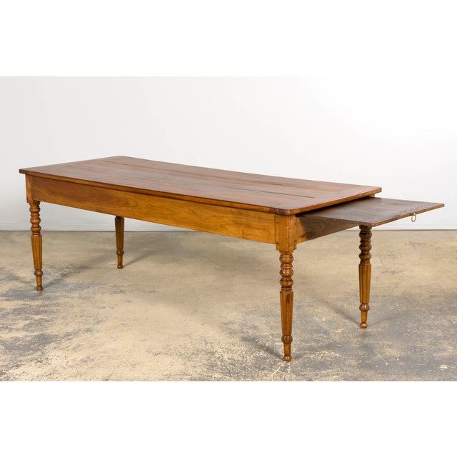 Mid-19th Century French Provincial Cherrywood Farmhouse Table For Sale - Image 14 of 18