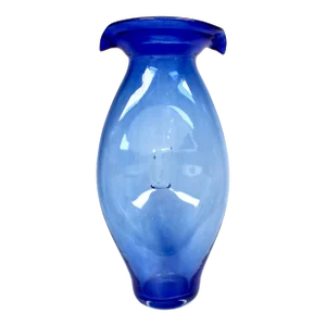 Cobalt Blue Pinched Blown Glass Pitcher