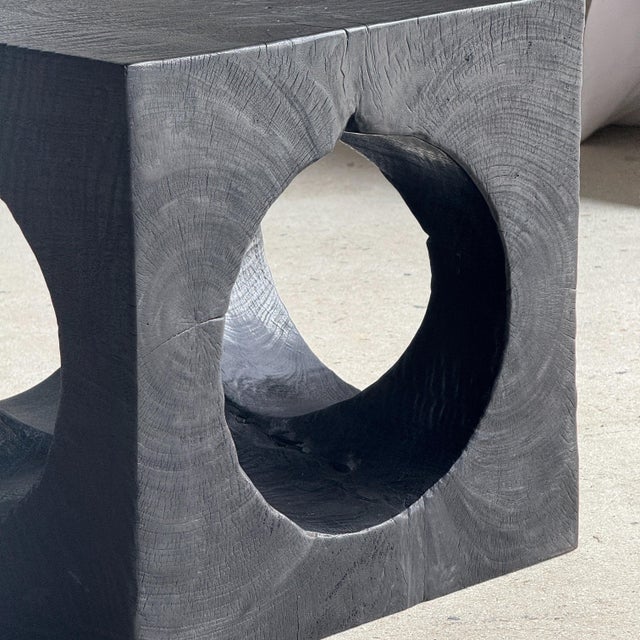 Openwork Cubic Stool or Coffee Table, 1980s For Sale - Image 9 of 11