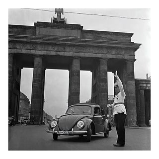 Volkswagen Beetle in Front of Brandenburg Gate, Germany, 1939, Printed 2021 For Sale