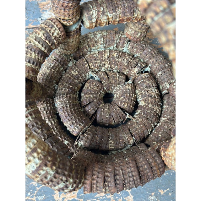 Vintage Folk Art Bottle Cap Sculptural Basket, Circa 1930s-40s For Sale - Image 13 of 15