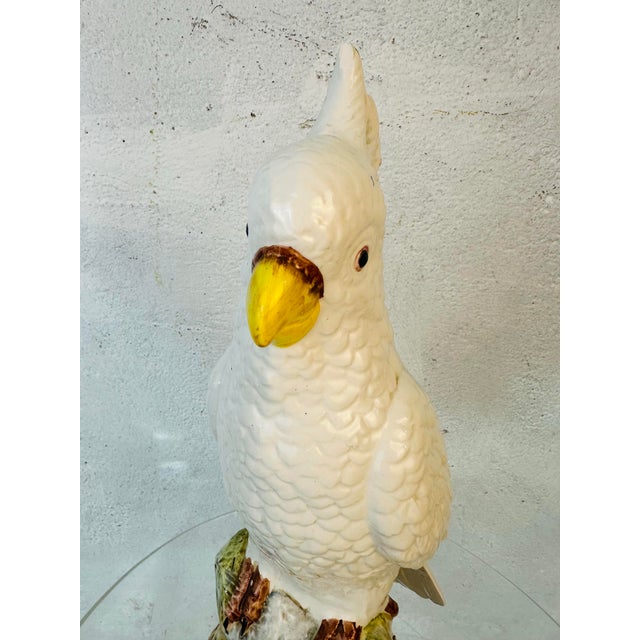 Ceramic Vintage Italian Cockatoo For Sale - Image 7 of 8