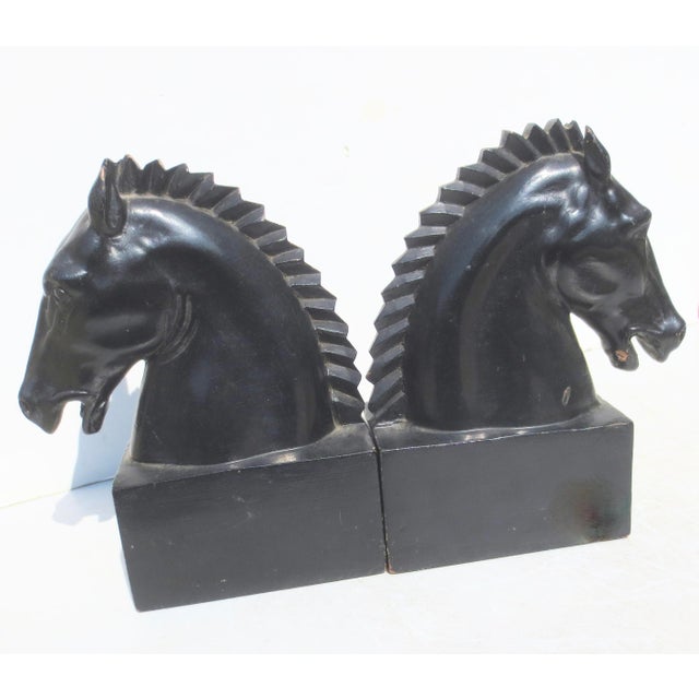 MCM Wooden Horsehead Bookends - A Pair of 2 For Sale - Image 4 of 9