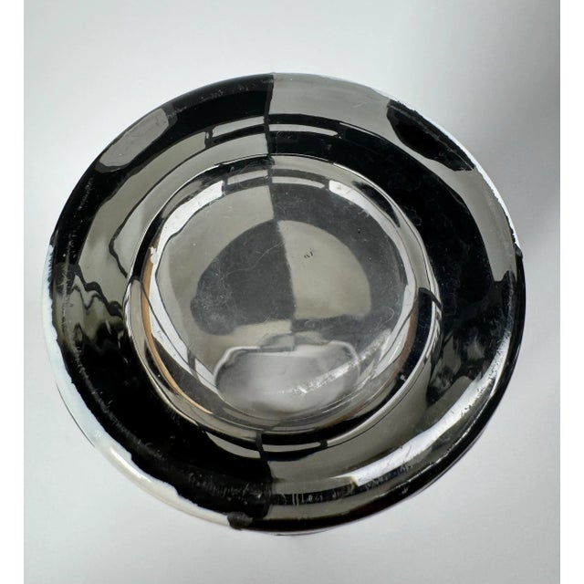 Art Deco Geometric Art Glass Vase Styled After Karl Palda For Sale - Image 12 of 12