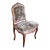 Louis XV Period Slipper Chair in Dark Grey Velvet For Sale