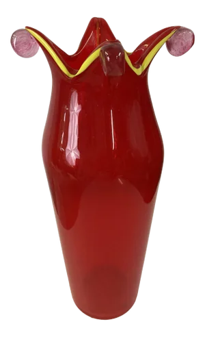 Red Art Glass Vase