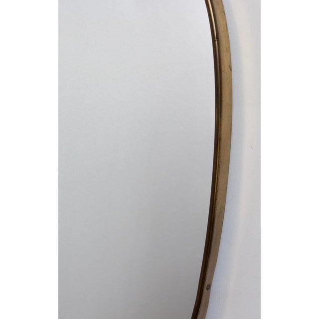 Vintage Italian Wall Mirror with Brass Frame, 1960s For Sale - Image 6 of 16