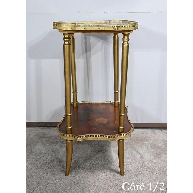 Small Lounge Table in Moucheté Cedar with Painted Decor, 1920s For Sale - Image 13 of 18