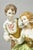 Vintage 1964 Azzolin Brothers Ceramic Boy & Girl Large Courting Statue Figurine For Sale - Image 4 of 15