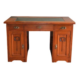 Antique Oak Art Deco Desk For Sale