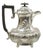 Antique English Victorian Silver Plated Floral Repousse Coffee Pot Teapot For Sale