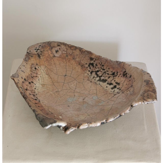 Expressionism Vintage Hand Built Footed Bowl For Sale - Image 3 of 4