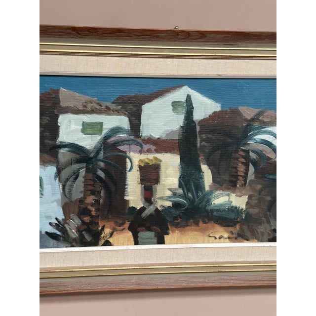 Tage Gavik, Southern European Street, 1950s, Oil on Canvas, Framed For Sale - Image 11 of 18