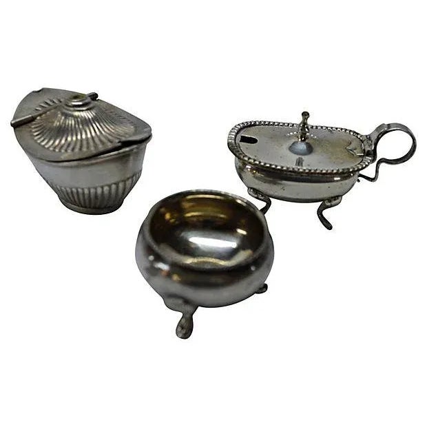 Vintages Open Salt Dip Cellars - Set of 3 For Sale - Image 4 of 9