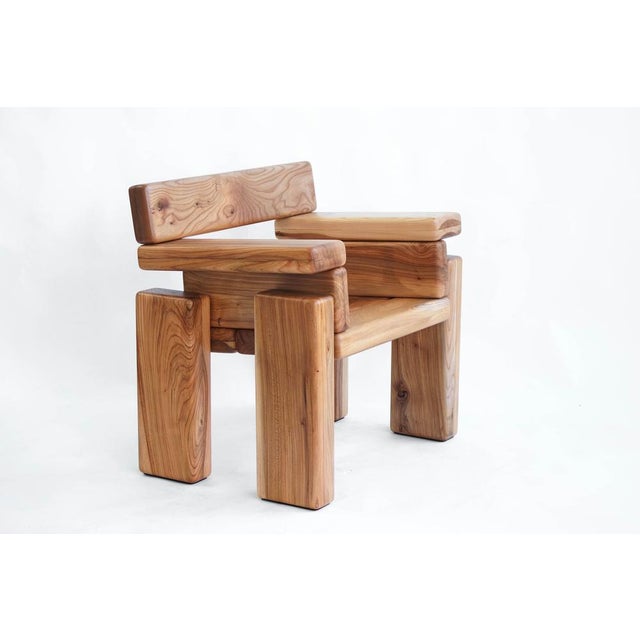 Contemporary Timber Armchair by Onno Adriaanse For Sale - Image 3 of 18