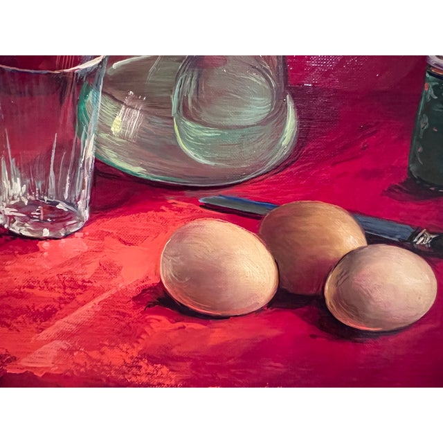 Listed French Artist Georges De Marco 1906-1990 Oil Canvas Painting Still Life For Sale - Image 9 of 11