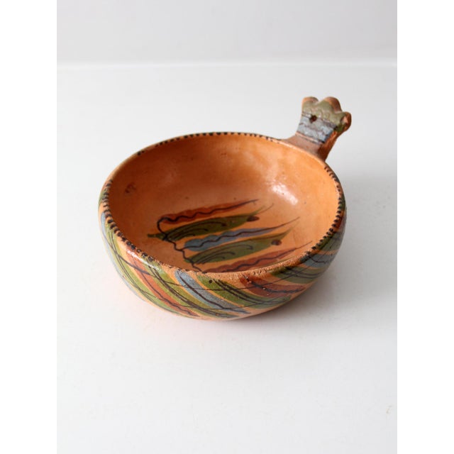 Mid 20th Century Vintage Red Clay Pottery Bowl For Sale - Image 5 of 12