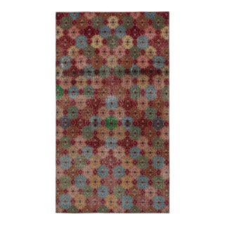 1960s Vintage Zeki Müren Art Deco Rug With Geometric Patterns For Sale