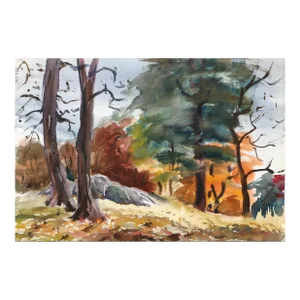 1950s "Maine P6.59" Watercolor Painting by Eve Nethercott