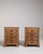Tan Pair of Oak Chests of Drawers with Brass Hardware, Antique, France, Early 20th Century For Sale - Image 8 of 16