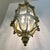 Brass 1860 French Gothic Revival Cast Brass Pendant Lantern With Arch Windows For Sale - Image 8 of 12