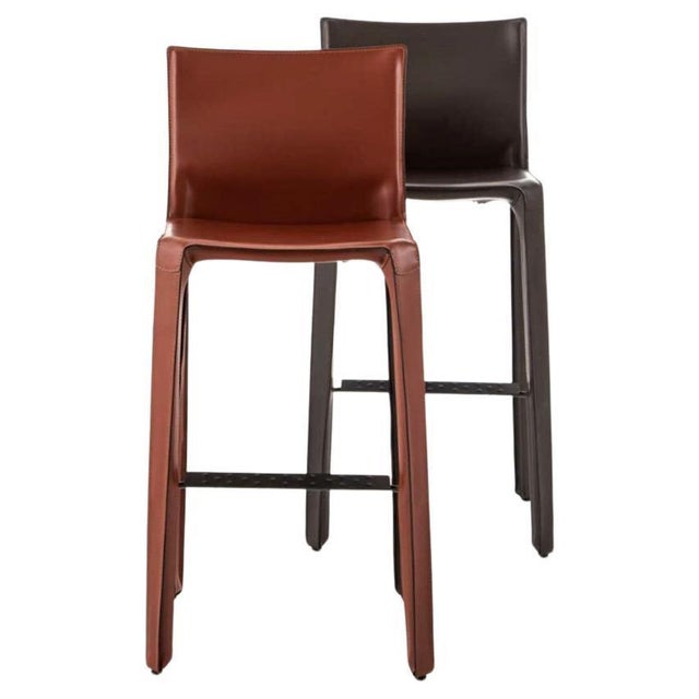 Cab Stools 410 by Mario Bellini for Cassina, Set of 2 For Sale - Image 9 of 9