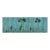 Teal Tropical Chinoiserie Mural | Hand-Painted 9-Panel Wallpaper With Monkeys & Birds For Sale