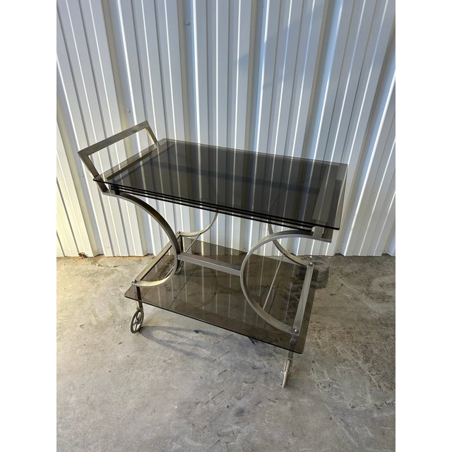 Chrome Serving Cart, 1970s For Sale - Image 13 of 18