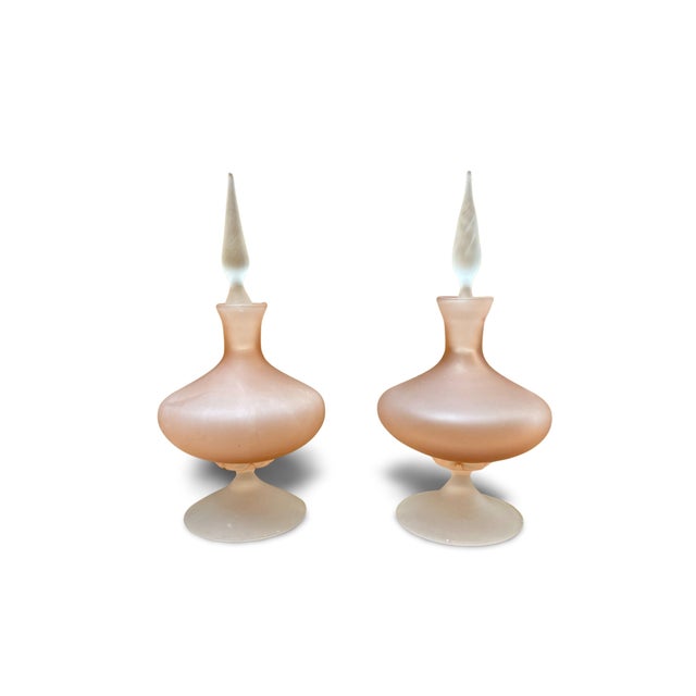Regency Style Blown Glass Perfume Bottles, 1970s, Set of 2 For Sale - Image 12 of 12