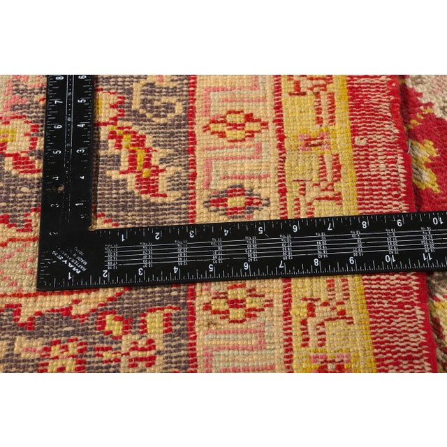 Textile Antique Turkish Oushak Rug - 09'07 X 12'01 For Sale - Image 7 of 10