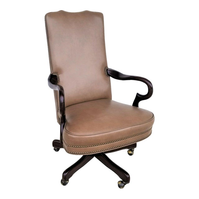 Leathercraft Geurin Executive Genuine Leather Office Chair Chairish